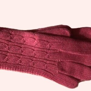 Ralph Lauren Hot Pink Wool & Cashmere Gloves - NEW